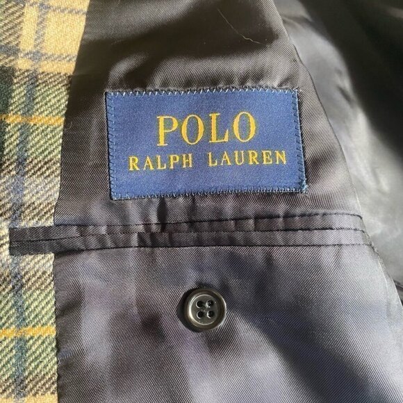 Polo Ralph Lauren Wool Cashmere Blend Green Multi Gordon Tartan Plaid Sport Coat - Picture 7 of 10